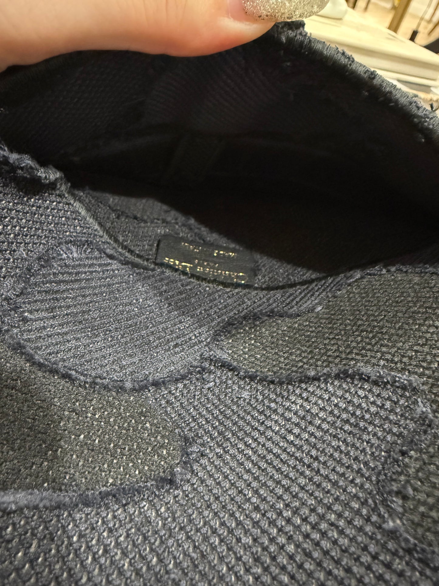 Pre-Owned Christian Dior Navy Saddle Belt Bag