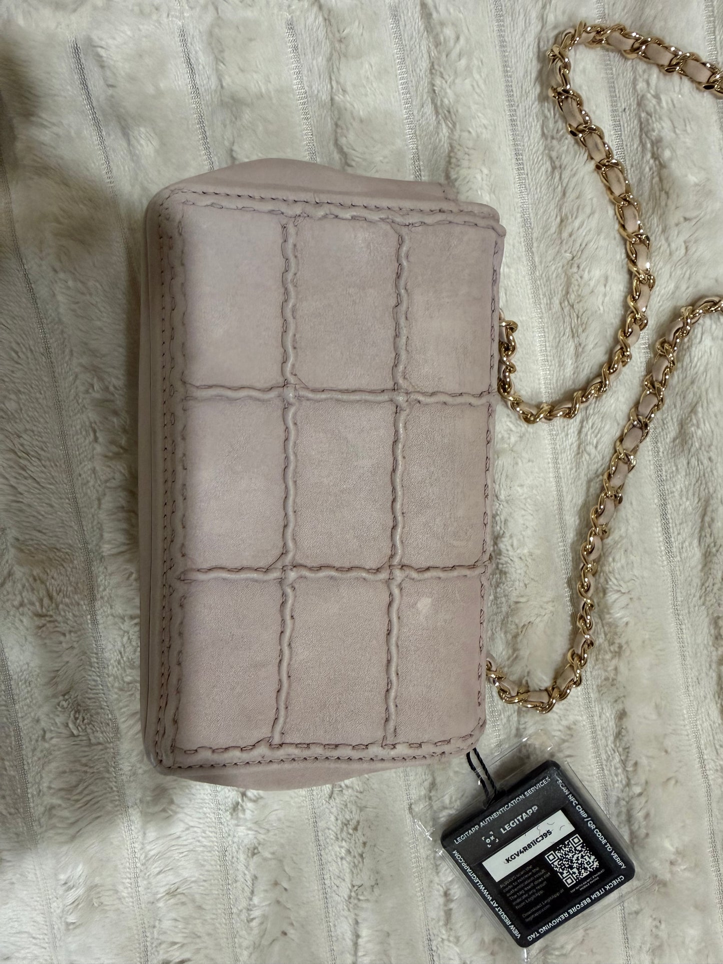 Chanel Mini Beige Lambskin 2.55 Flap Bag
