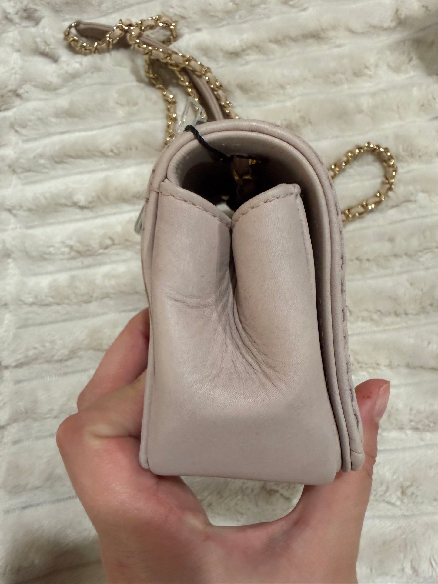 Chanel Mini Beige Lambskin 2.55 Flap Bag